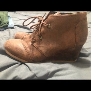 Brown booties size 7